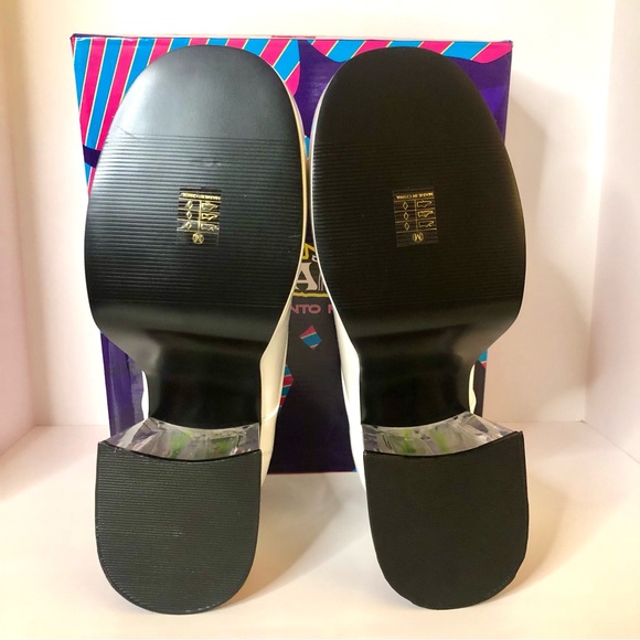 Pleaser - Funtasma Pimp-02 White Patent Platform Shoes with Aquarium Heel - Men - Picture 7 of 14